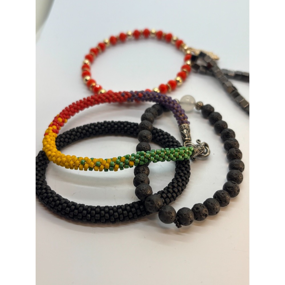 Boho Bracelet Lot Vintage Hippie Retro Look Beaded‎ Hamsa Hand